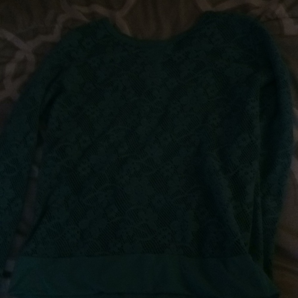 A see through long sleeve shirt